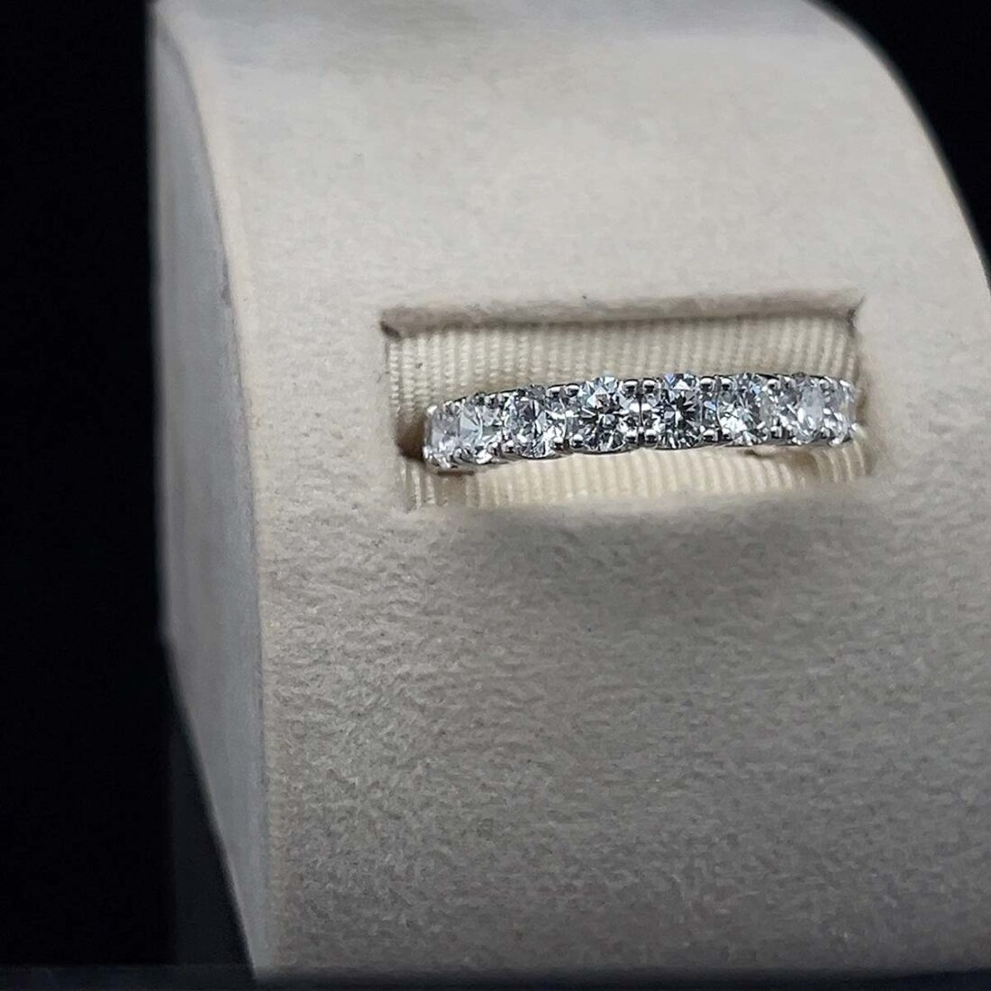 Eternity Ring 9ct White Gold With 2.4ct Total Weight Of Cultured Diamonds - Image 2