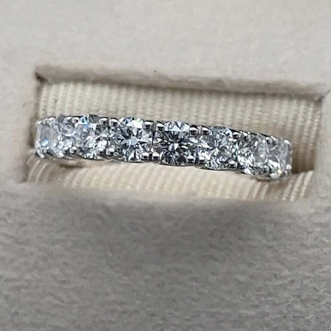 Eternity Ring 9ct White Gold With 2.4ct Total Weight Of Cultured Diamonds - Image 4