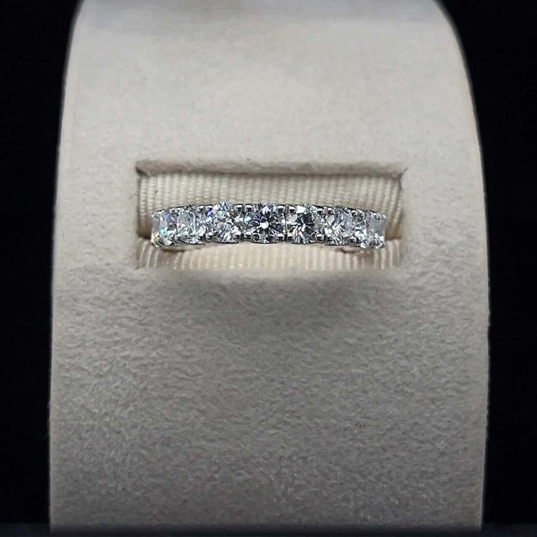 Eternity Ring 9ct White Gold With 2.4ct Total Weight Of Cultured Diamonds