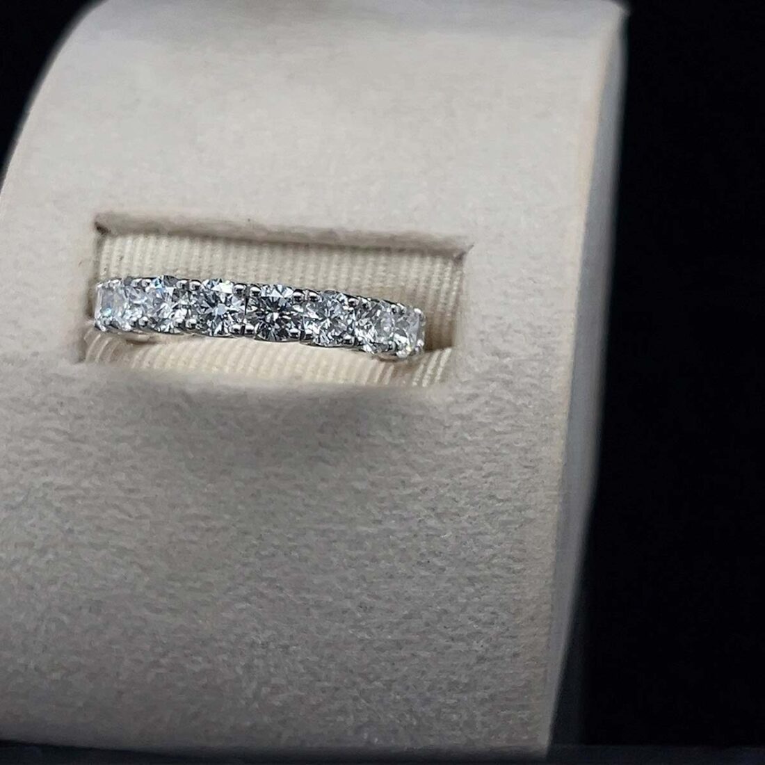 Eternity Ring 9ct White Gold With 2.4ct Total Weight Of Cultured Diamonds - Image 3
