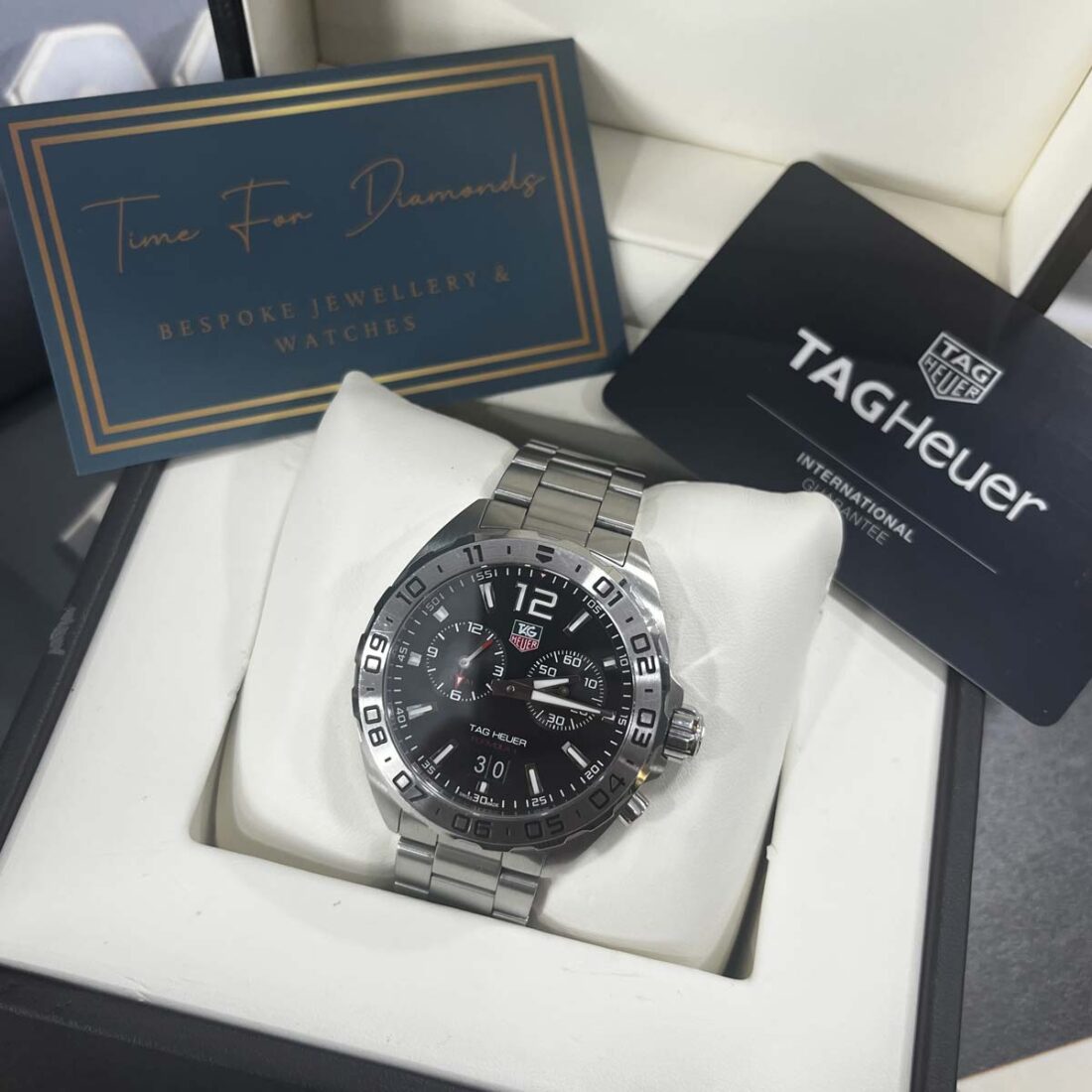 TAG Heuer Formula 1 Quartz Men's Black Steel Alarm 41mm Watch