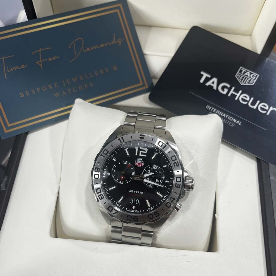 TAG Heuer Formula 1 Quartz Men's Black Steel Alarm 41mm Watch - Image 2