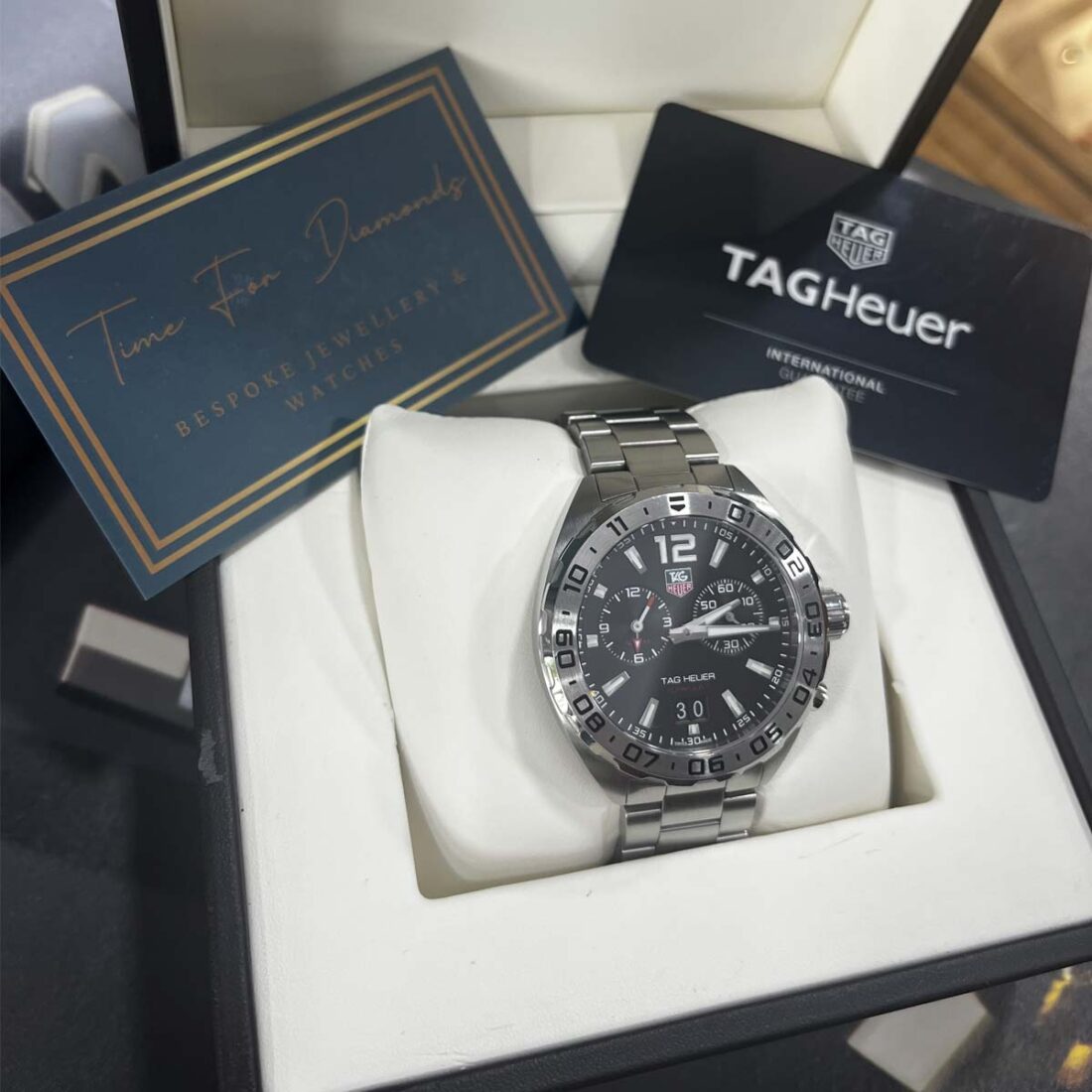 TAG Heuer Formula 1 Quartz Men's Black Steel Alarm 41mm Watch - Image 3